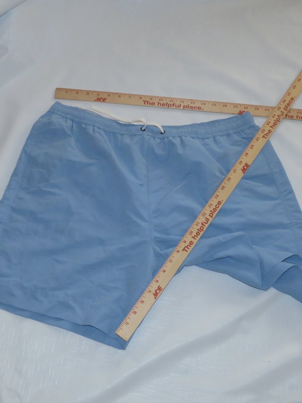 Southern Proper Men's 7" Swim Trunks XL Light Blue Mesh Lined Beach Shorts